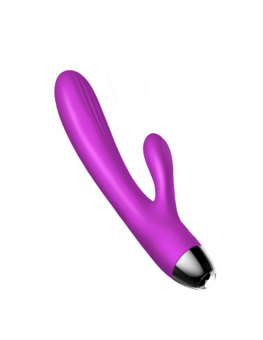 Wibrator-Silicone Vibrator and Pulsator Purple USB 7+7 Function / Heating