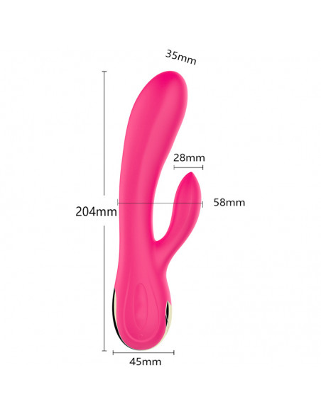 Wibrator-Silicone Vibrator USB 7 Function + Booster / Heating