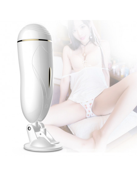 Masturbator-Vibrating Masturbation Cup USB 7 + Interactive Function / Talk Mode