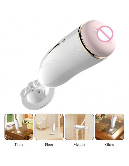 Masturbator-Vibrating Masturbation Cup USB 7 + Interactive Function / Talk Mode