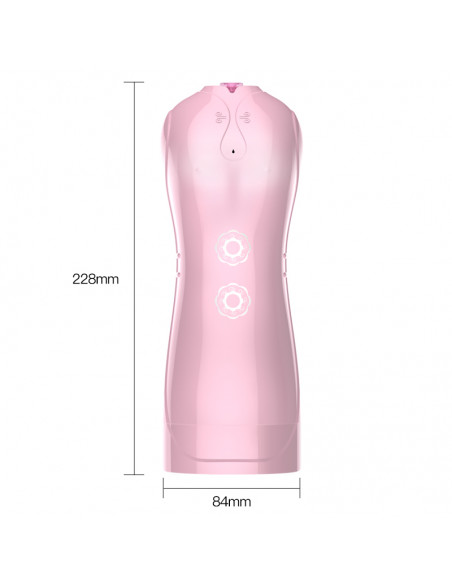 Masturbator-Vibrating and Flashing Masturbation Cup USB 7+7 Function / Talk Mode