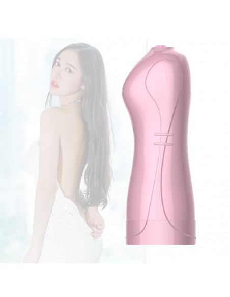 Masturbator-Vibrating and Flashing Masturbation Cup USB 7+7 Function / Talk Mode