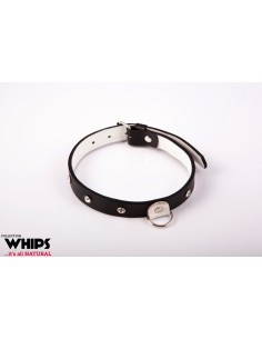 Wiązania - Obroża damska, wąska biała