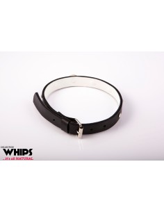 Wiązania - Obroża damska, wąska biała 2