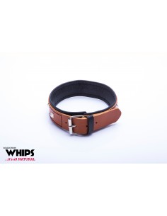 Wiązania-WHIPS obroża damska bez smyczy, koniakowa 2
