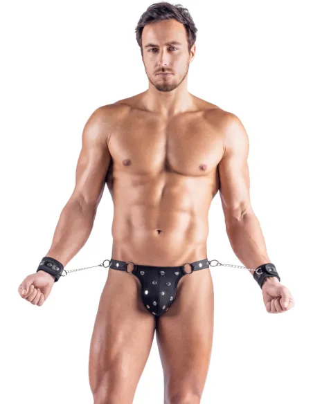 Men's Thong and Cuffs L