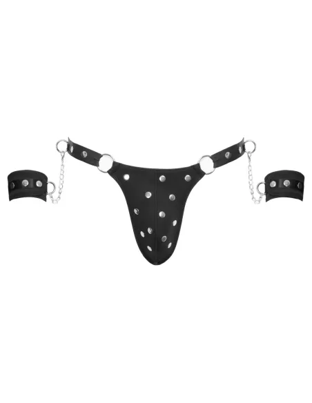 Men's Thong and Cuffs L