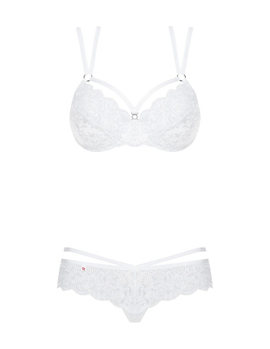 Bielizna-860-SET-2 komplet 2-częściowy biały  S/M