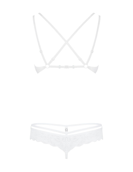 Bielizna-860-SET-2 komplet 2-częściowy biały  S/M
