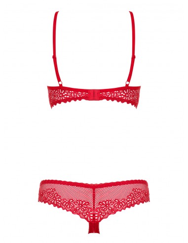 Bielizna-Alabastra komplet 2-częściowy czerwony XXL