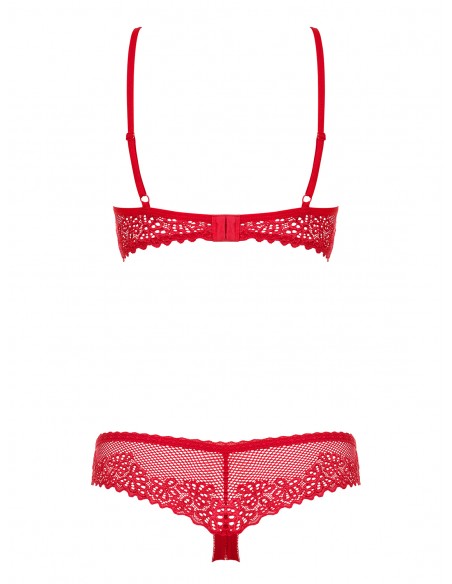 Bielizna-Alabastra komplet 2-częściowy czerwony XXL