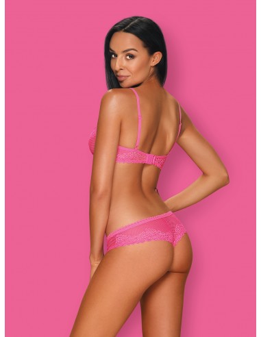 Bielizna-Alabastra komplet 2-częściowy różowy XXL