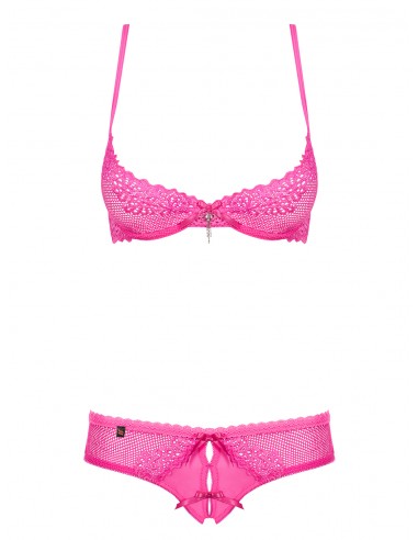 Bielizna-Alabastra komplet 2-częściowy różowy XXL