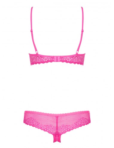 Bielizna-Alabastra komplet 2-częściowy różowy XXL