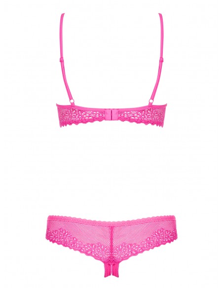 Bielizna-Alabastra komplet 2-częściowy różowy XXL