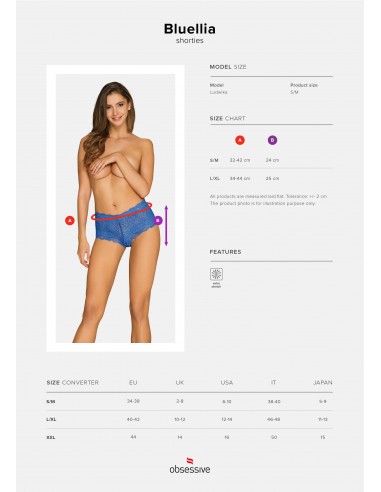 Bielizna-Bluellia szorty niebieskie L/XL