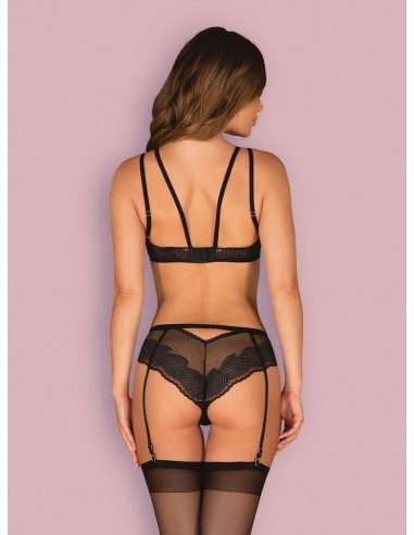 Bielizna-Allastia komplet 2-częściowy czarny  S/M