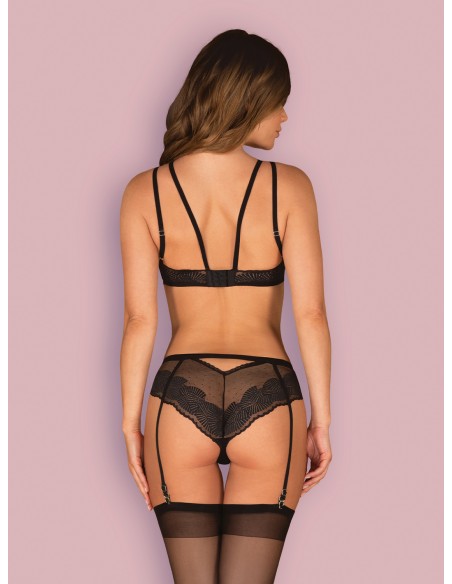 Bielizna-Allastia komplet 2-częściowy czarny  S/M