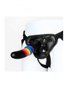 COLOURFUL LOVE STRAP ON SOLID DILDO 2