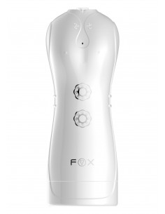 Masturbator-Vibrating and Flashing Masturbation Cup USB 7+7 Function / Talk Mode (White)