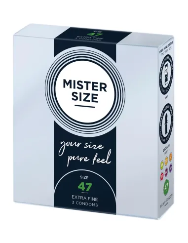 MISTER SIZE 47mm Condoms 3pcs Natural