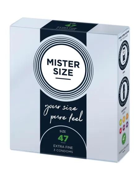 MISTER SIZE 47mm Condoms 3pcs Natural