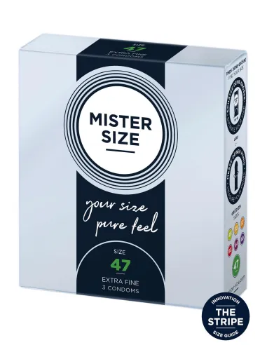 MISTER SIZE 47mm Condoms 3pcs Natural