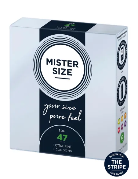 MISTER SIZE 47mm Condoms 3pcs Natural