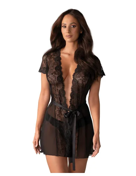 Bielizna-Alluria peniuar i stringi L/XL