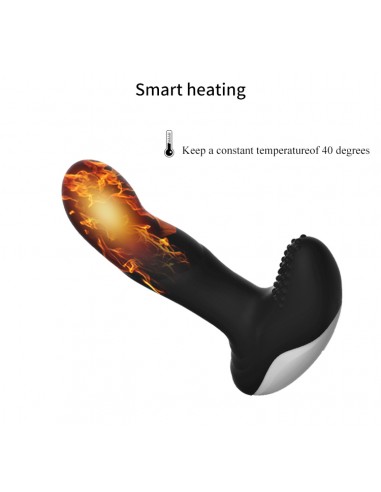 Wibrator-Silicone Massager USB 7 Function + Pulsator / Heating BLACK