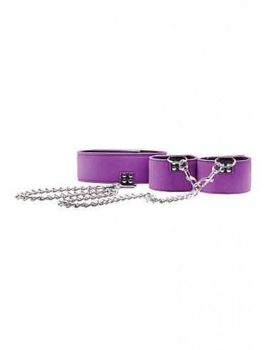 Reversible Collar and Wrist Cuffs - Purple
