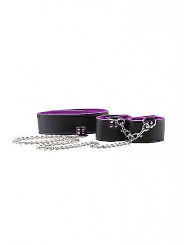 Reversible Collar and Wrist Cuffs - Purple