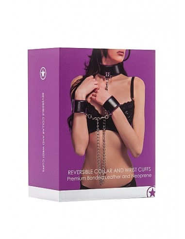 Reversible Collar and Wrist Cuffs - Purple