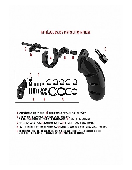 Model 06 - Chastity - 5.5" - Cock Cage - Black