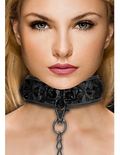 Luxury Collar with Leash - Black