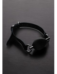 Oval Silicone Ball Gag - Black