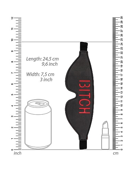 Ouch! Blindfold - BITCH - Black