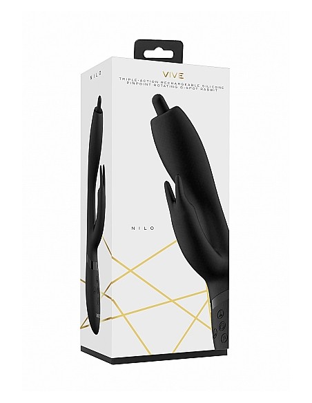 Nilo - Pinpoint Rotating G-spot Rabbit - Black