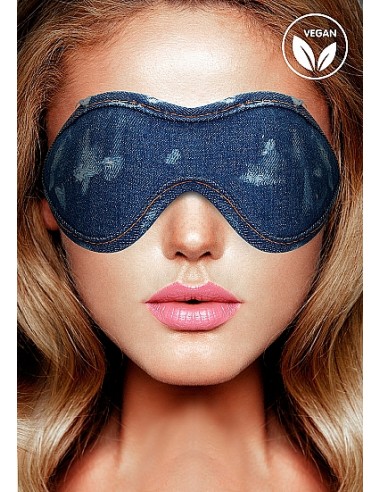 Maska- Denim Eye Mask - Roughend Denim Style - Blue