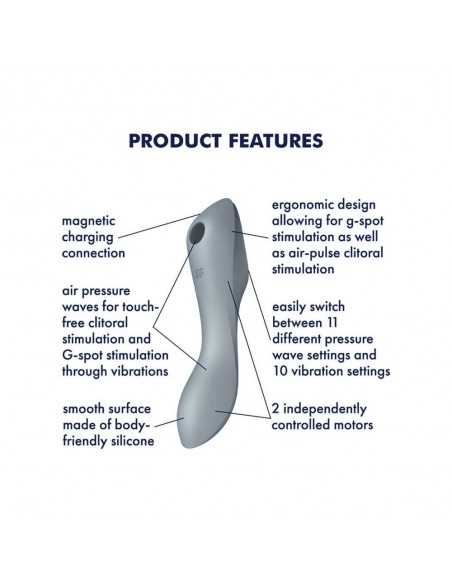 Vibrator - Curvy Trinity 3 (Blue Grey)