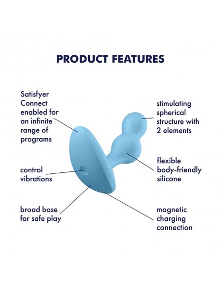 Plug-Vibrator Depp Diver Connect App (Light Blue)