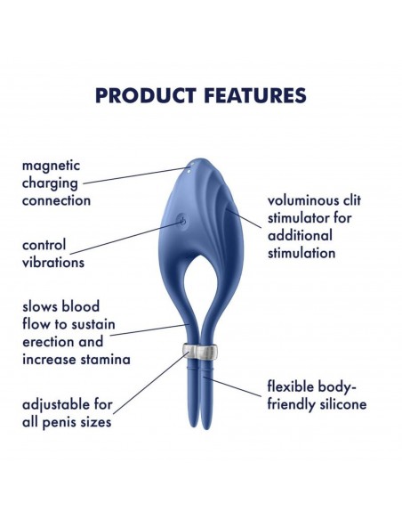 Pierścień-Duelist Ring Vibrator (Blue)