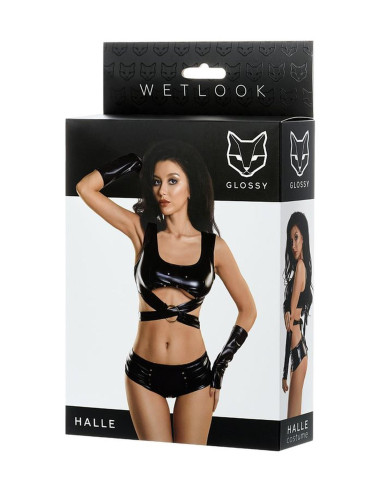 Glossy Sexy set of 3 HALLE - black M