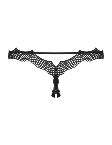 Bielizna-Bravelle stringi otwarte czarne L/XL