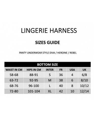 HARNESS LINGERIE HEROINE - M