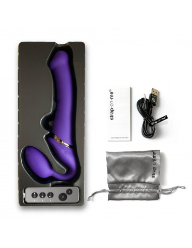 VIBRATING STRAP-ON - M - PURPLE