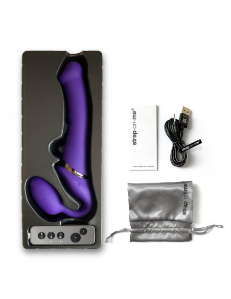 VIBRATING STRAP-ON - M - PURPLE