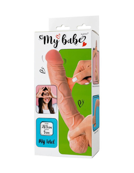 Dildo My babe by RealStick My Idol, flesh,TPE, 28,5 cm