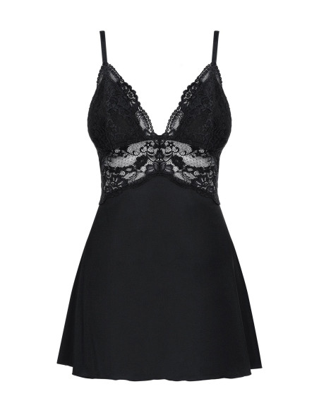 Bielizna-810-BAB-1 babydoll i stringi czarna L/XL