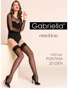 Bielizna-Pończochy cienkie Calze Puntina Czarne M/L 2
